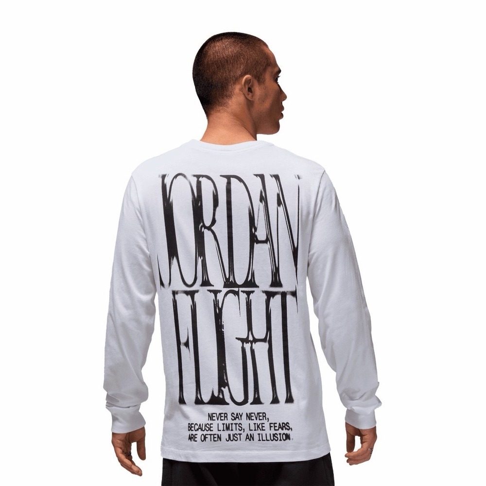 NEW Jordan Nike Flight Crew Mens Medium Long Sleeve T-Shirt Black $50 Fz1934-100